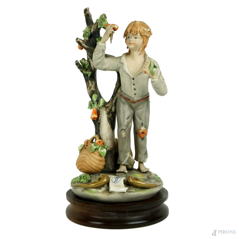 Contadino, scultura in porcellana Capodimonte, cm h 26,5, (difetti)  - Asta II TORNATA DI ASTA DI ARTE MODERNA E ANTIQUARIATO - Aste Pirone