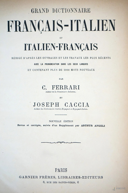 Lotto di cinque volumi in lingua francese del XIX secolo, (difetti e macchie sulla carta).  - Asta II TORNATA DI ASTA DI ARTE MODERNA E ANTIQUARIATO - Aste Pirone