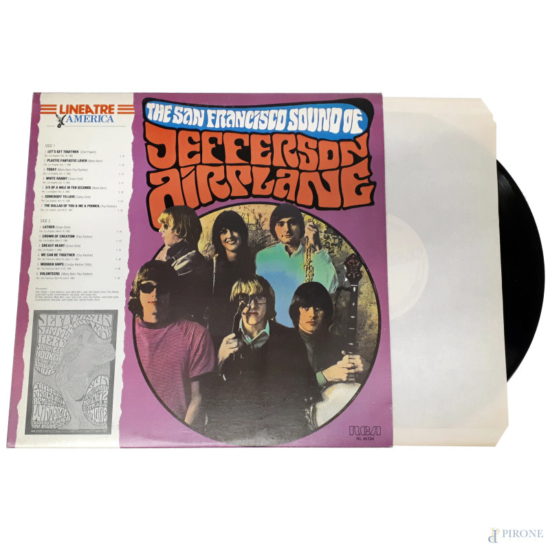 Vinile LP vintage “Linea Tre”  The San Francisco Sound ogJefferson Airplane, in ottime condizioni, proveniente da collezione romana  - Asta ASTA A TEMPO DI ANTIQUARIATO E ARTE MODERNA – DUE SESSIONI - Aste Pirone