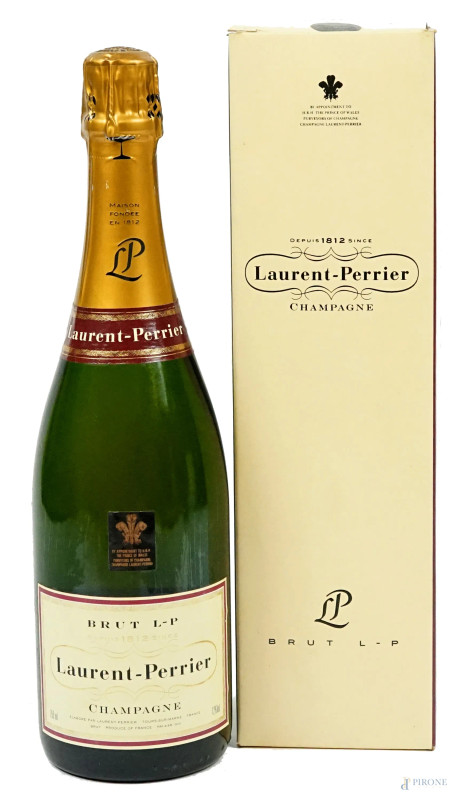 Champagne Brut - Laurent Perrier, bottiglia da 750 ml, entro scatola originale.  - Asta ASTA A TEMPO - Aste Pirone