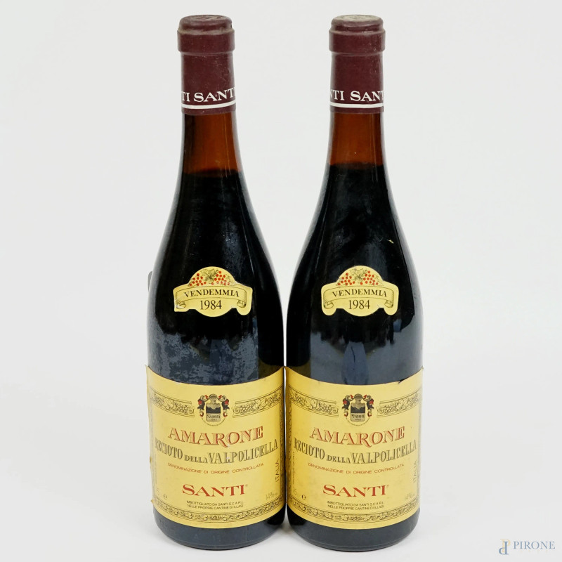 Amarone, Recioto della Valpolicella, 1984, due bottiglie da 75 cl.  - Asta ASTA A TEMPO - Aste Pirone