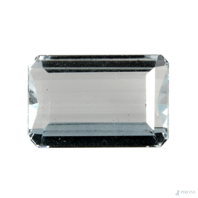 Acquamarina, Brasile, ct 3, mm 10,4x4,3x7  - Asta ASTA A TEMPO | IN ARTE VERITAS - Aste Pirone