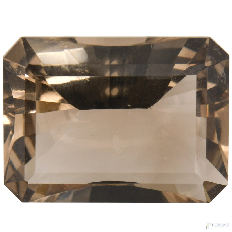 Quarzo fumè taglio cuscino, Brasile, ct 18,5, VVS, mm 20x15x9  - Asta ASTA A TEMPO | IN ARTE VERITAS - Aste Pirone