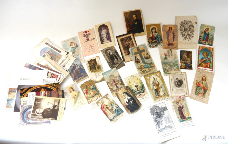Lotto di 100 santini di vari anni a partire dai primi del '900  - Asta ASTA A TEMPO | IN ARTE VERITAS - Aste Pirone