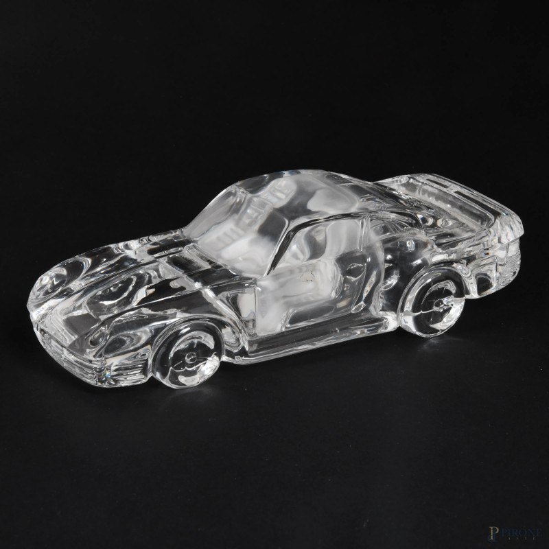 Modello di automobile in vetro, XX secolo, cm 5x17x7,5 (graffi)  - Asta  ASTA A TEMPO | VARIÆ - Aste Pirone