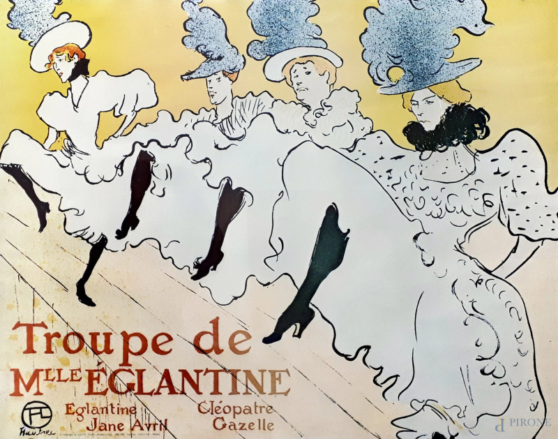 Henri de Toulouse Lautrec (1864-1901), Manifesto Belle Epoque, cm 67x90  - Asta ASTA A TEMPO - Aste Pirone