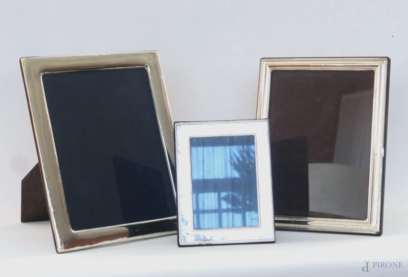 Lotto di 3 cornici in argento 925/000 e 800/000, misure massime cm 29 x 23 cm  - Asta ASTA A TEMPO | PICTA MANENT - Aste Pirone
