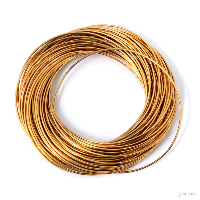 Bracciale in metallo dorato, diametro cm 10 ca, (segni di usura)  - Asta ASTA A TEMPO | VARIÆ - Aste Pirone