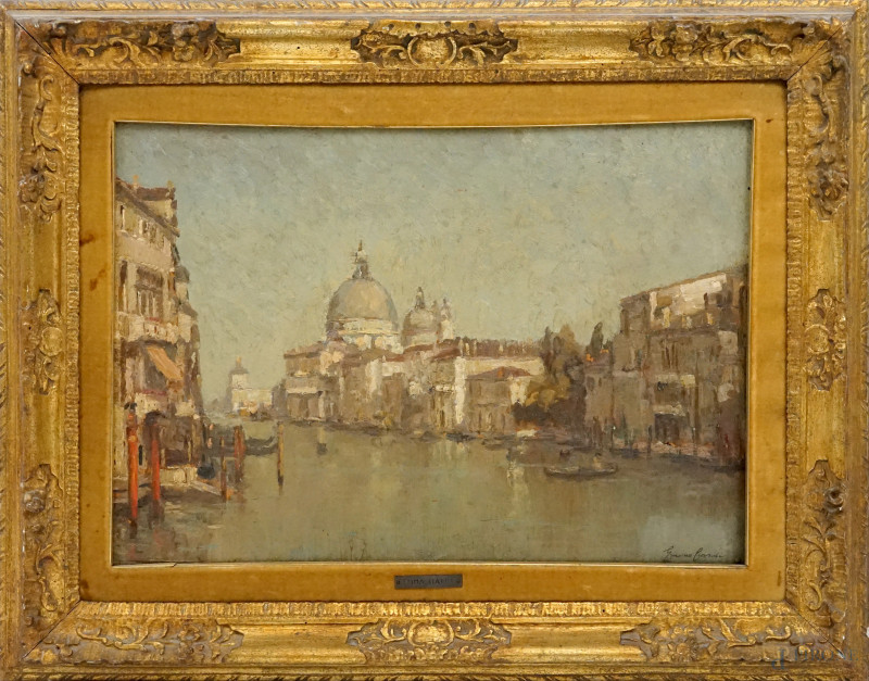 Emma  Ciardi : Venezia, olio su cartone, cm 36,5x51,5, entro cornice, (lievi difetti)  - Asta ASTA A TEMPO DI ANTIQUARIATO E ARTE MODERNA - Aste Pirone