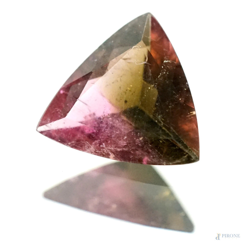 Tormalina Rubelite Paraiba triangolare da 6,5 CT  - Asta ASTA A TEMPO DI ANTIQUARIATO E ARTE MODERNA - Aste Pirone