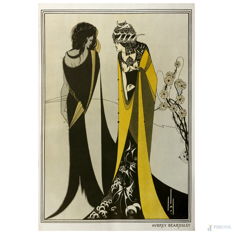 Stampa Offset, Herodiàs and Salomè, cm 100x69, (strappi e bruniture ai margini)  - Asta ASTA A TEMPO | PICTA MANENT - Aste Pirone