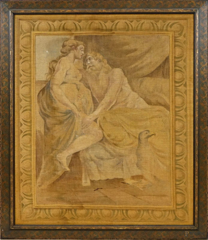 Da Annibale Carracci (1560-1609), Giove e Giunone, succo d'erba, cm 75,5x74, fine XIX-inizi XX secolo.  - Asta ASTA DI ANTIQUARIATO E ARTE MODERNA - Aste Pirone