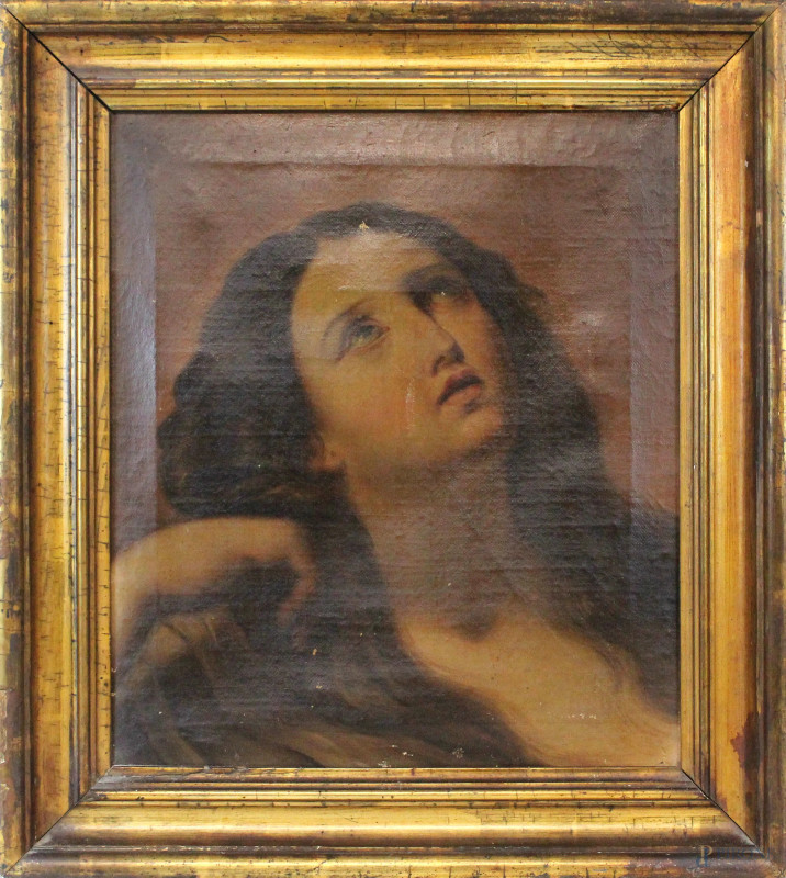 Maria Maddalena, olio su tela, cm 51x44,5, XVIII secolo, entro cornice.  - Asta ANTIQUARIATO E ARTE MODERNA - Aste Pirone