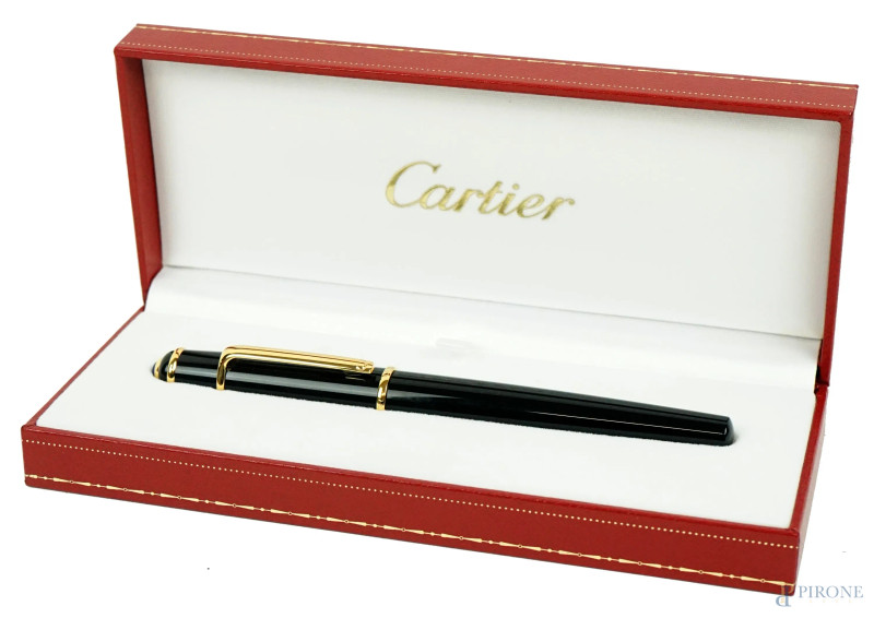 Cartier, penna a sfera, lunghezza cm 14, entro custodia originale.  - Asta ASTA DI ARTE MODERNA, CONTEMPORANEA E VINTAGE - Aste Pirone