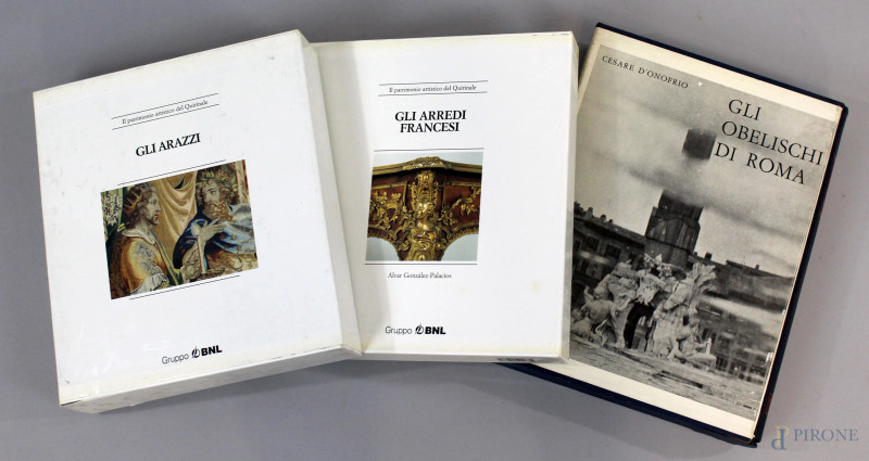 Lotto di tre volumi d'arte, (segni del tempo).  - Asta ASTA DI ARTE MODERNA E ANTIQUARIATO - Aste Pirone
