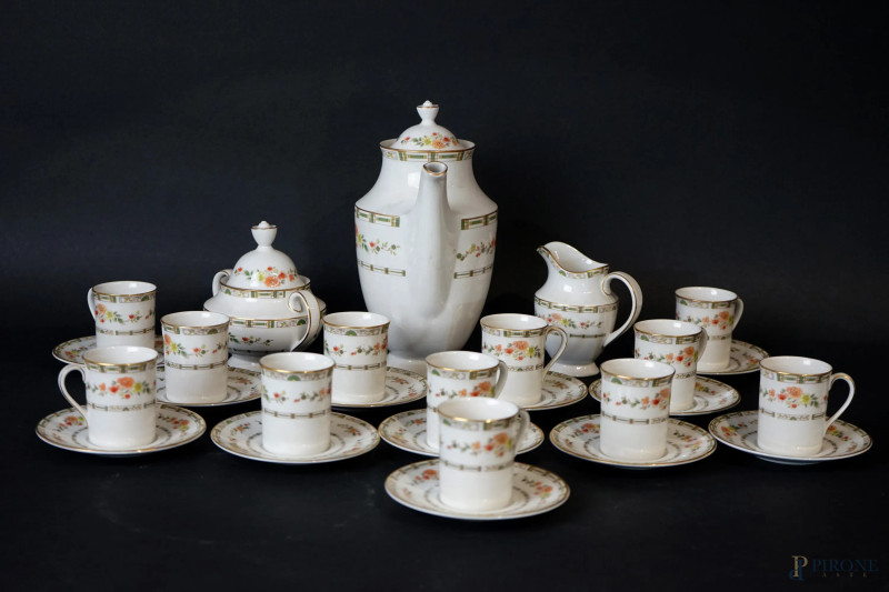 Servizio da caffè in porcellana Royal Doulton England, XX secolo  - Asta ASTA A TEMPO - Aste Pirone