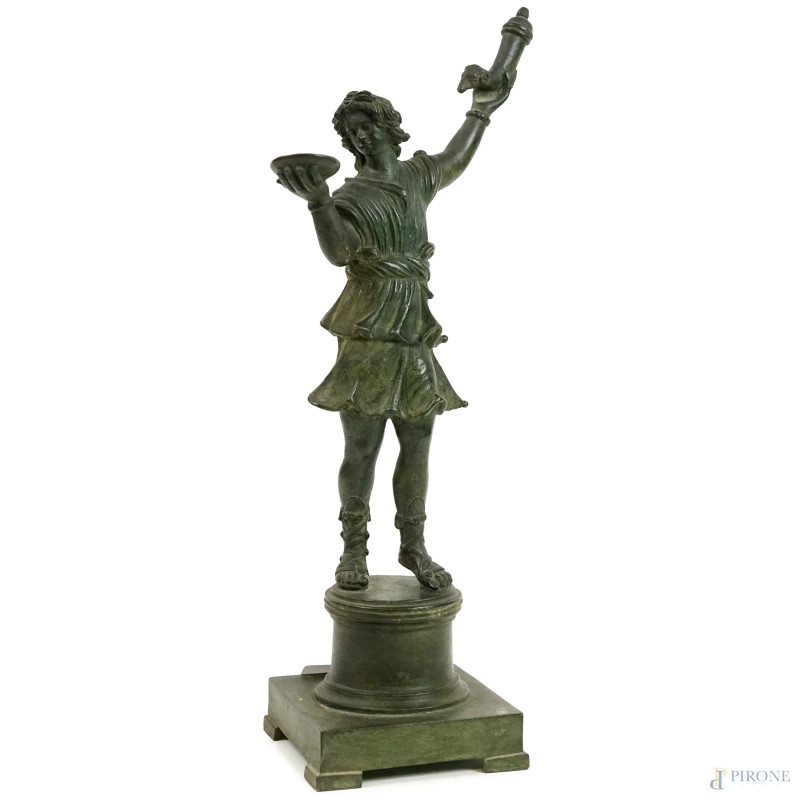 Lare, scultura in bronzo brunito, cm h 39,5, inizio XX secolo  - Asta ASTA A TEMPO DI ANTIQUARIATO E ARTE MODERNA - Aste Pirone