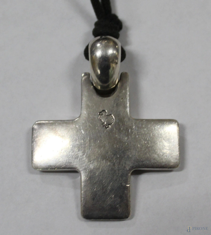 Croce argento dodo pomellato sales