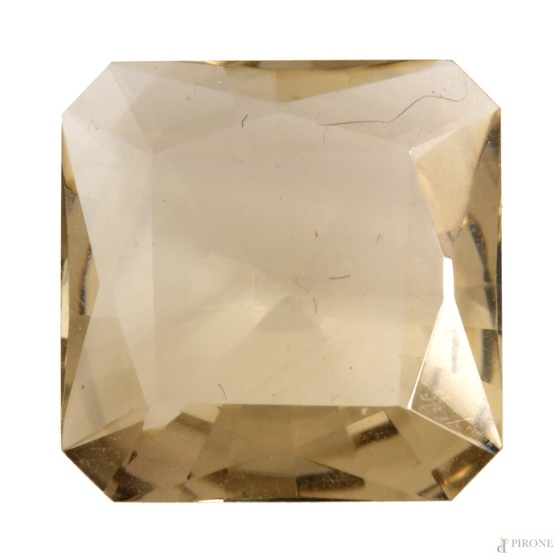 Quarzo fumè taglio smeraldo, Brasile, ct 6, VVS, mm 12,1x6,2  - Asta ASTA A TEMPO | IN ARTE VERITAS - Aste Pirone